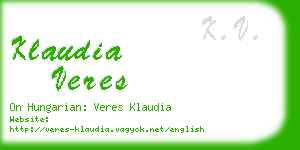 klaudia veres business card